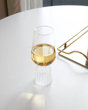 Open image in slideshow, Pleated Wine Glass
