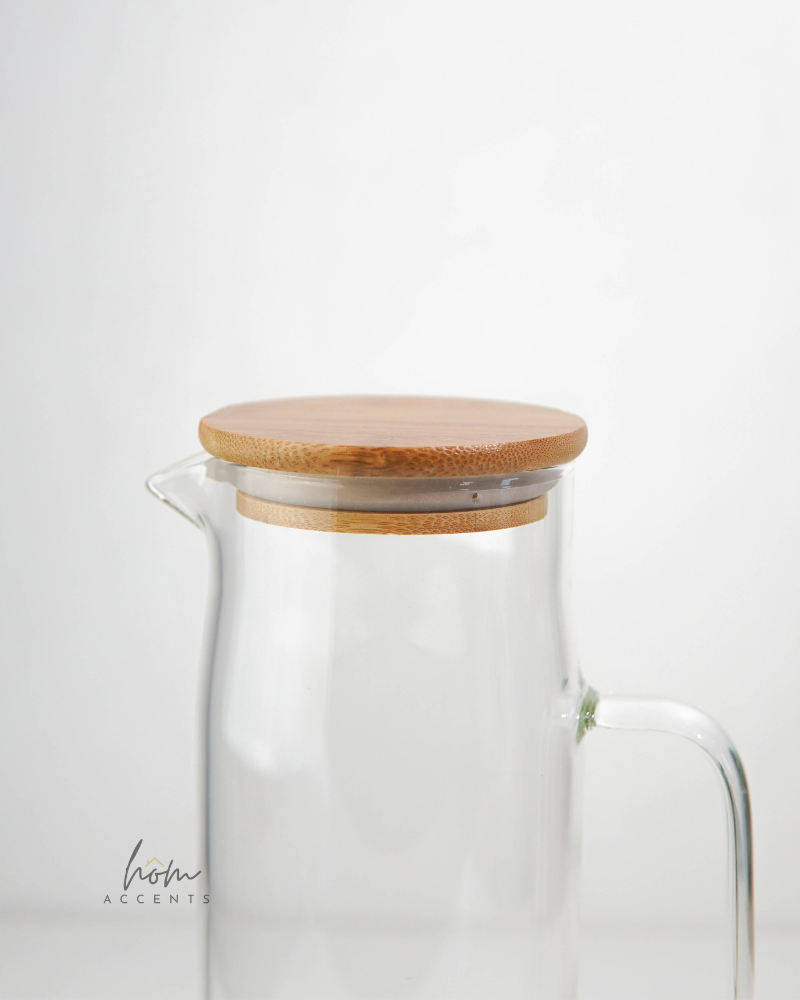 Pitcher with Bamboo Lid